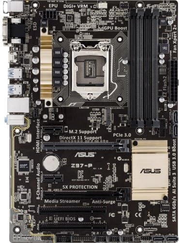 Asus Z97. P Desktop Motherboard . Intel Z97 Express Chipset . Socket H3 Lga. 1150 . Atx . 1 X Processor Support . 32 Gb Ddr3 Sdram Maximum Ram . Serial Ata/600 Raid Supported Controller . Cpu Dependent Video . 2 X Pcie X16 Slot . 4 X Usb 3.0 Port . Hdmi "Product Type: Electronic Components/Motherboards"
