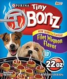 Tiny T Bonz Filet Mignon Flavor Dog Snacks, 22-Ounce Bags (Pack of 4)