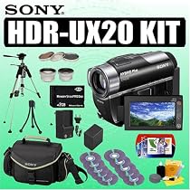 Sony HDR-UX20 4MP DVD Hybrid Plus High Definition Handycam Camcorder Plus Deluxe Accessory Outfit - Sony ASONHDRUX20K2