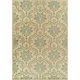 Modern Area Rug Carpet 5x7 Beige Blue Soft Lattice
