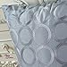 CaliTime Faux Silk Throw Pillow Cover Case for Couch Sofa Home Decor Two-Tone Circles Rings Geometric Chain Embroidered 18 X 18 Inches Gray