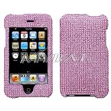 Sparkling Pink Full Diamond Rhinestone Snap on Hard Skin Bling Cover Case for Apple Ipod Touch Itouch 2nd and 3rd Gen