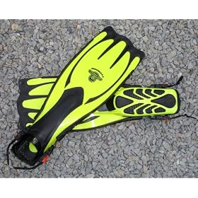 Typhoon Pro Strap Scuba Diving Snorkelling Fins Yellow M/L UK 6 .5 - 8.5