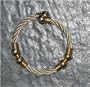 Heavy Twist Bangle Bracelet with 6 natural magnets