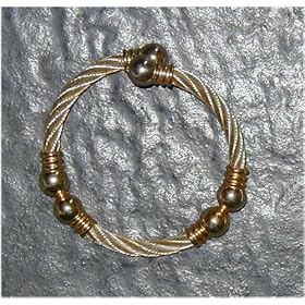 Heavy Twist Bangle Bracelet with 6 natural magnets