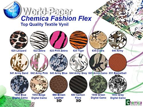 11 Sheets Easy weed Chemica Fashion Flex Heat Transfer Vinyl Bundle, 15"x9" Assorted Colors
