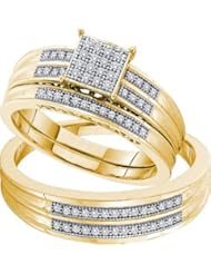 0.25CTW DIAMOND MICRO-PAVE TRIO SET