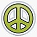 Green Peace Sign Car Magnet