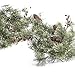 Factory Direct Craft 6 Foot Long Sparkling Winter Snowy Brush Pine Garland with a Mixture of Red Berries and Pinecones