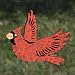 Red Cardinal Refrigerator Bird Magnets or Patio Door Screen Saver - 1 Set