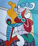 IMAGE OF Art Reproduction Oil Painting - Picasso Paintings: Still Life on Pedestal Table - Classic 20