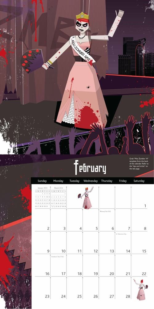 Fold Your Own Zombie 2014 Wall Calendar: Accord Publishing ...