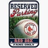 Boston Red Sox Baseball Style Reserved Parking Sign