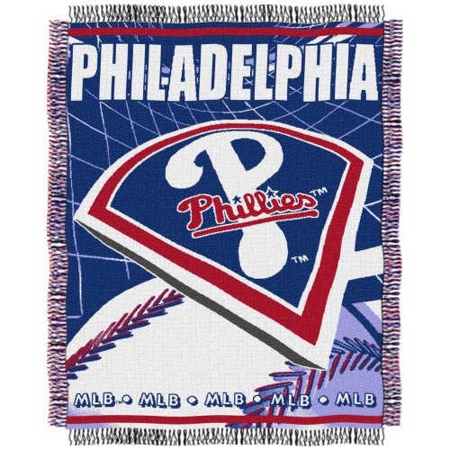 MLB Philadelphia Phillies 48-Inch-by-60-Inch Jacquard Acrylic Throw