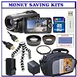 Canon Vixia HF200 HD 15x Optical Zoom Flash Memory Camcorder + Transcend 16GB SDHC Class 6 Flash Memory Card with Card Reader + Willoughby's Clean & Scratch Free Bundle
