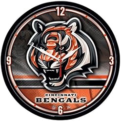 Cincinnati Bengals NFL Round Wall Clock