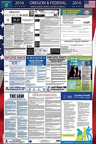 2016 Oregon and Federal Labor Law Poster Laminated