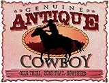 Antique Cowboy Porcelain Sign