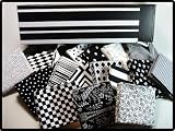 Michael Miller Black White Fat Quarter Fabric Gift Box