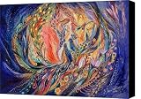 The secret of Blue Birds Canvas Print / Canvas Art - Artist Elena Kotliarker