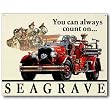 Nostalgic Seagrave Fire Engines Tin Sign : Seagrave