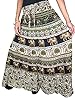 Maxi Skirt- Indian Women's Boho Gypsy Hippie Cotton Long Skirts Ivory Printed