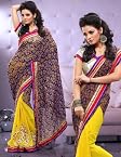 Sarees - Full Chiffon Dyed Sari Ecocity303