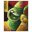 Abstract Aluminum Panel Ganesh Wall Hanging