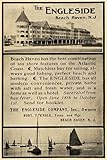 IMAGE OF 1908 Ad Engleside Hotel Beach Haven New Jersey Sailboat - Original Print Ad