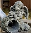 13" Joseph's Studio Angel Downspout Cover Outdoor Garden Statue for Rain Gutters