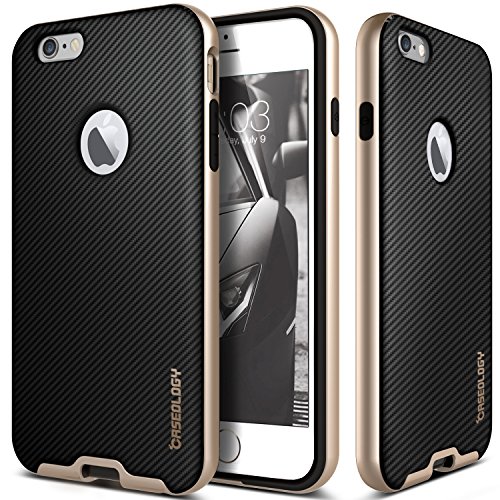 Caseology® [Envoy Series] Premium Leather Bumper Case [Leather Textured] for iPhone 6 / 6S - Carbon Fiber Black
