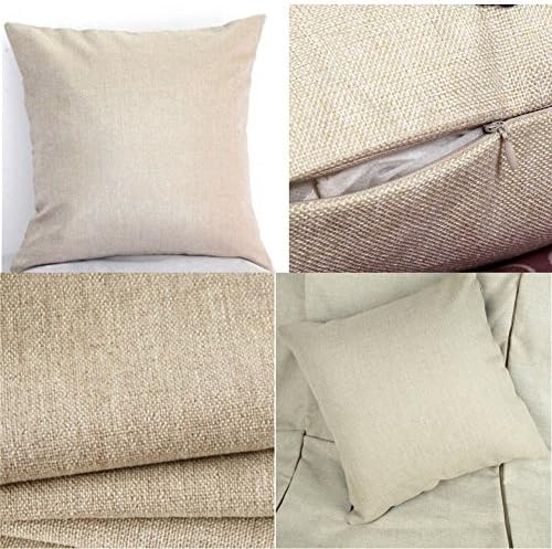 LovingHome Cotton Linen Decorative Throw Pillow Case Cushion Cover Cute Elephant 18 "X18 "