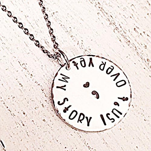 My Story Isn't Over Yet, Semicolon Jewelry, Semicolon Necklace, Semicolon Project
