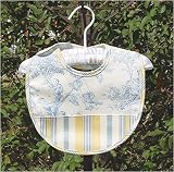 Blue Toile Laminate Bib
