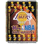 Los Angeles Lakers 2010 NBA Champions 16-Time Champs Triple Layered Jacquard Blanket Throw
