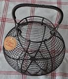 Eierkorb Korb Metall Drahtkorb Landhaus Stil shabby Nostalgie 24 cm