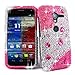 For Motorola Moto X XT1053 XT1056 XT1058 XT1055 XT1060 CellularvillaTM Pink Silver Diamond Hard Case Cover (Pink Silver)