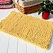 Hughapy Chenille Bathroom Rug Non Slip Bath Mat Extra Soft and Absorbent Shaggy Rugs Plush Carpet Mats for Bathroom Living Room (Yellow, 23.6x15.7 inch)
