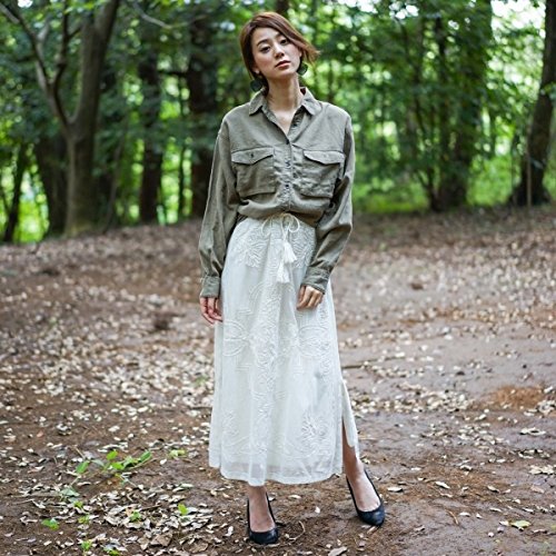 goa（goa） INDIAコットンチュールテープ刺繍レーススカート