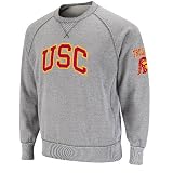 USC Trojans Outlaw Heather Grey Fleece Crew Sweatshirt