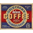 Gold Crown Coffee Wall Art - 16x20"