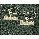 Logo Art Florida Gators 10K Gold Team Font 5/16 Dangle Earrings