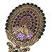 MOIOM Vintage Foldable Peacock Spread Tail Pattern Makeup Hand/Table Mirror,Decorative Mirror (Bronze)