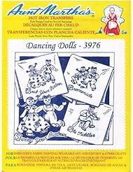 Art and Craft Supply: Dancing Dolls Aunt Marthas Hot Iron Embroidery Transfer - Colonial Patterns