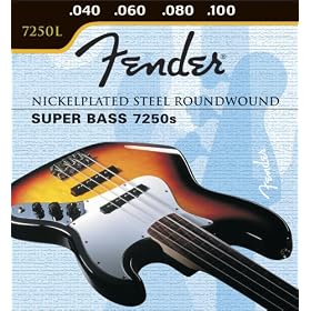 フェンダーnickelplated鋼roundwound 、ロングスケール、七二五〇リットル四〇から一〇 〇 、ベース文字列