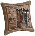 Laurel Burch 18-inch Native Felines Square Pillow Image