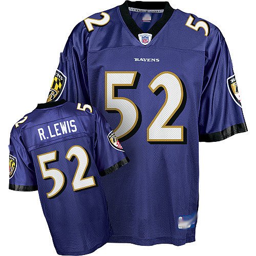Baltimore Ravens 52 Ray Lewis Purple Jerseys Authentic Football Jersey Size 48-56 (Please Select the Size When You Order, Can Do Drop Shipping)