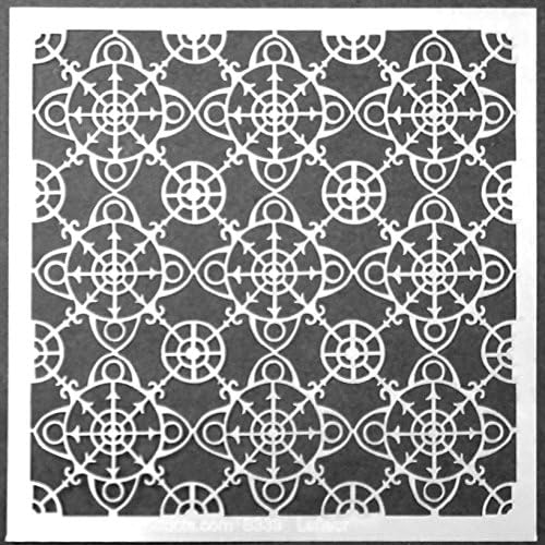 6"x6" Ornamental Compass Screen Stencil by Gwen Lafleur
