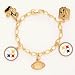 Pittsburgh Steelers Gold Tone NFL Charm Bracelet