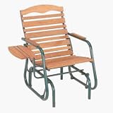 Outdoor Living : Jack Post Country Garden Hi-Back Glider Chair with Tray and Matte Green Frame